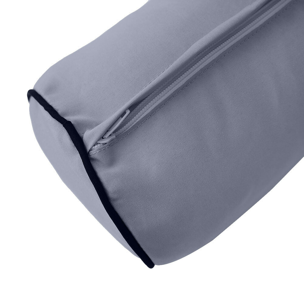 |SLIPCOVER ONLY| S1 Outdoor Bolster Back Pillow Covers Contrast Trim Crib AD001