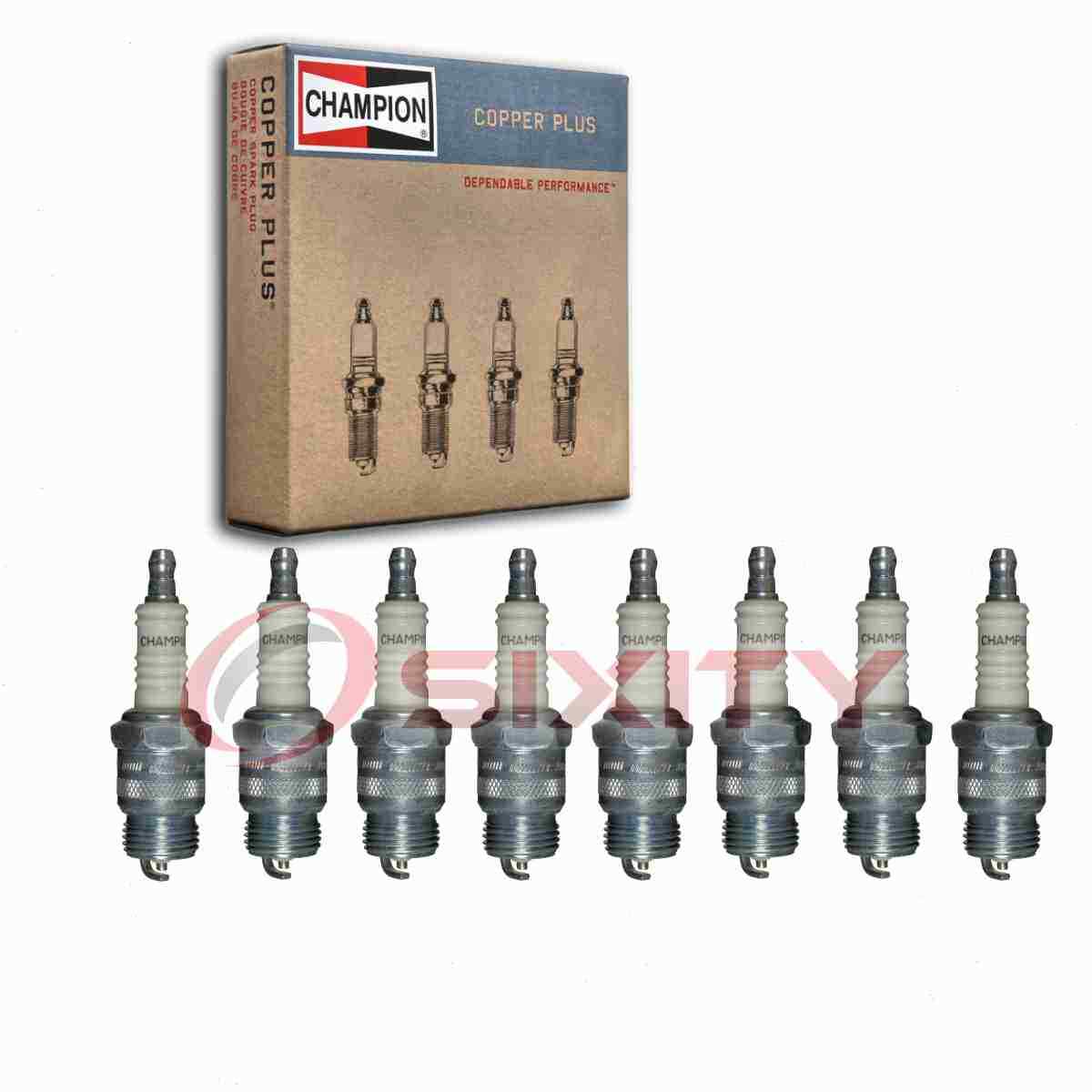 8 pc Champion Copper Plus Spark Plugs for 1964-1973 Ford Mustang 4.7L 5.0L on