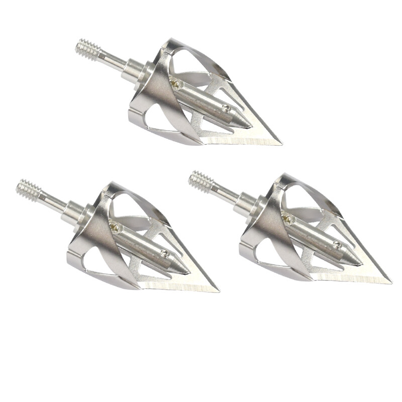 100Gr Broadheads 360° Hunting Archery Crossbow Bow Screw Arrow Points 3Pcs/Pack