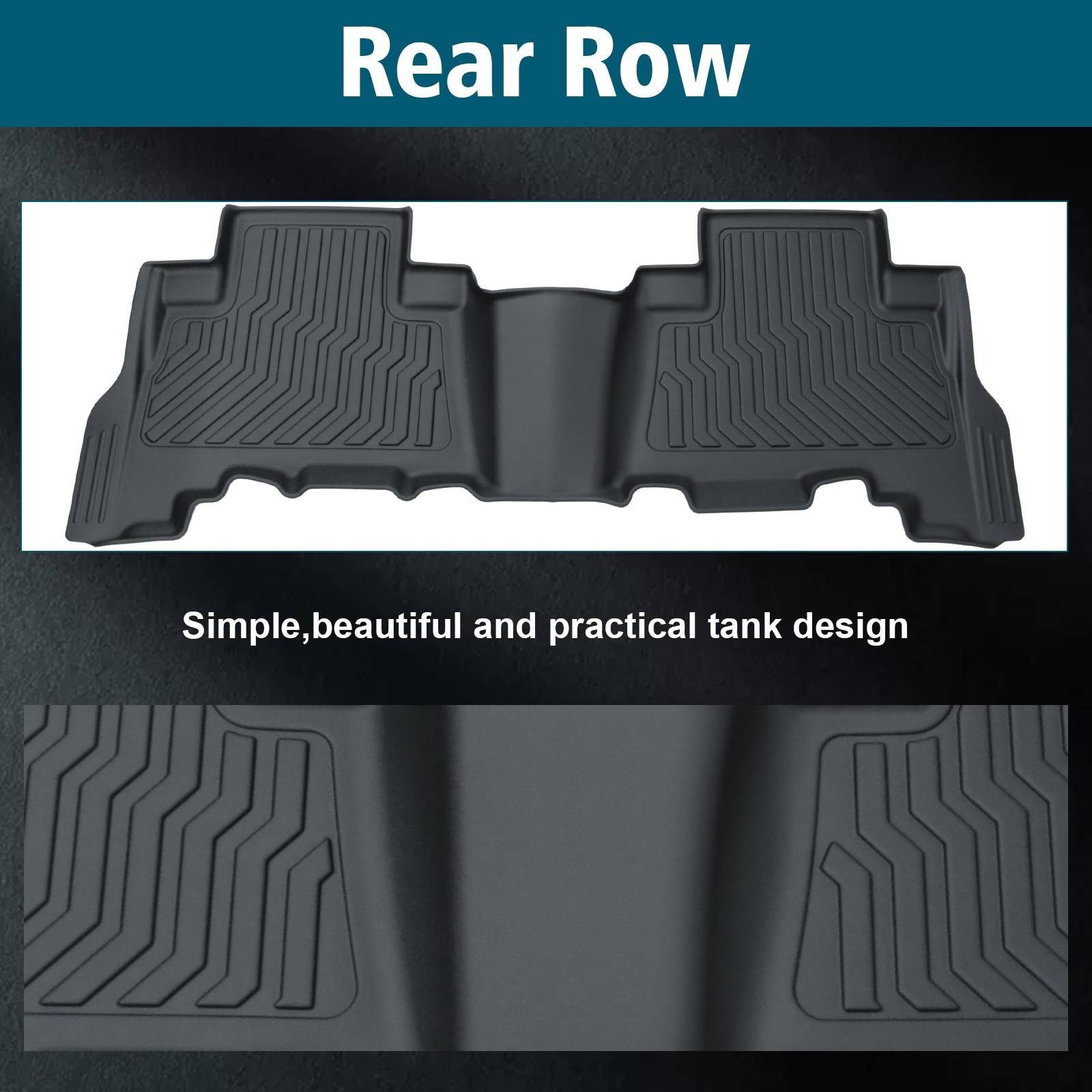 TPE Rubber Car Floor Mats All-Weather Black For 14-22 Lexus GX460 & 14-23 4Runne