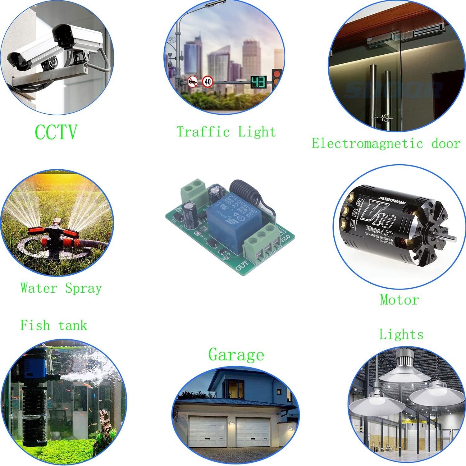 12V Wireless Remote Control Relay Switch,433MHz 10A Wireless Switch | Remote ...
