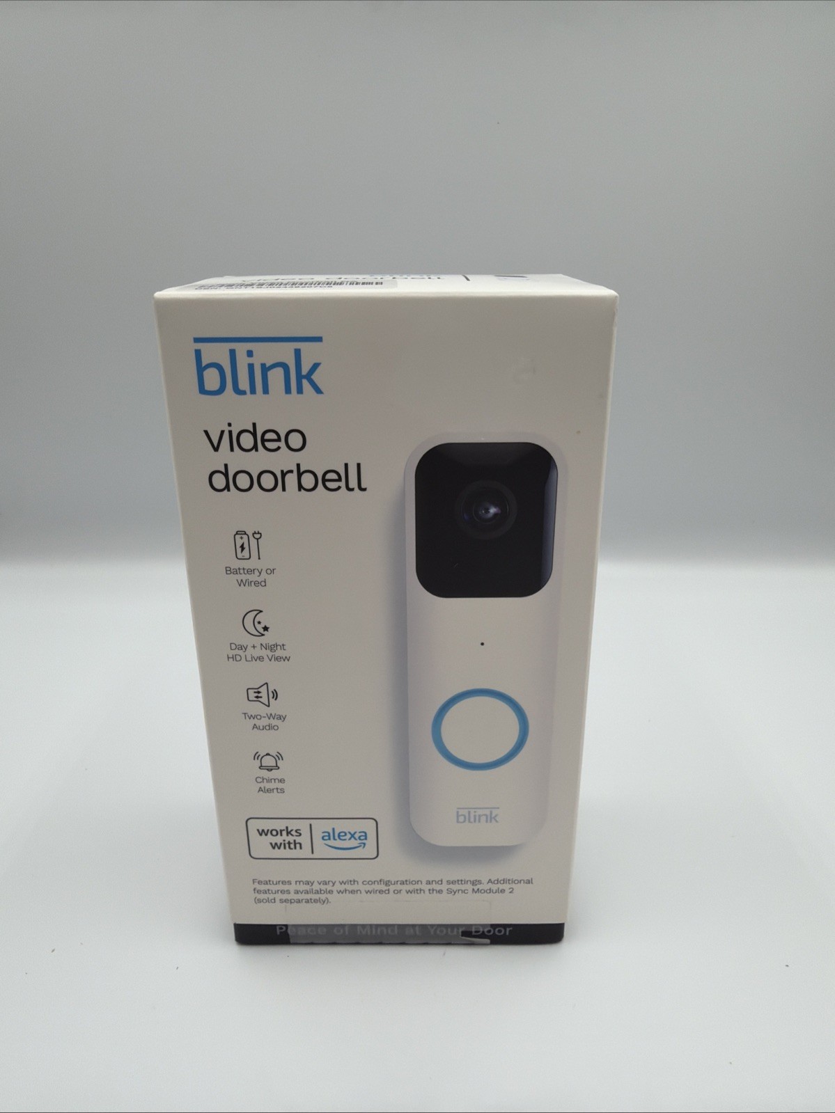 Blink Video Doorbell 2 Way Audio HD Video Motion & Chime Wireless Wired White 1