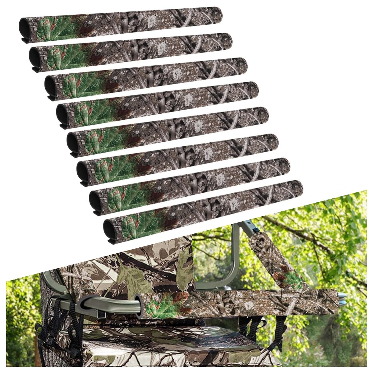 8Pcs Tree Stand Rail Pads 19.6"X5.3" Treestand Shooting Rail Pads Ladder Covers
