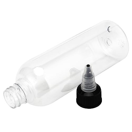20 Pack 4oz Clear Dispensing Bottles, Plastic Squeeze Bottles with Twist Top