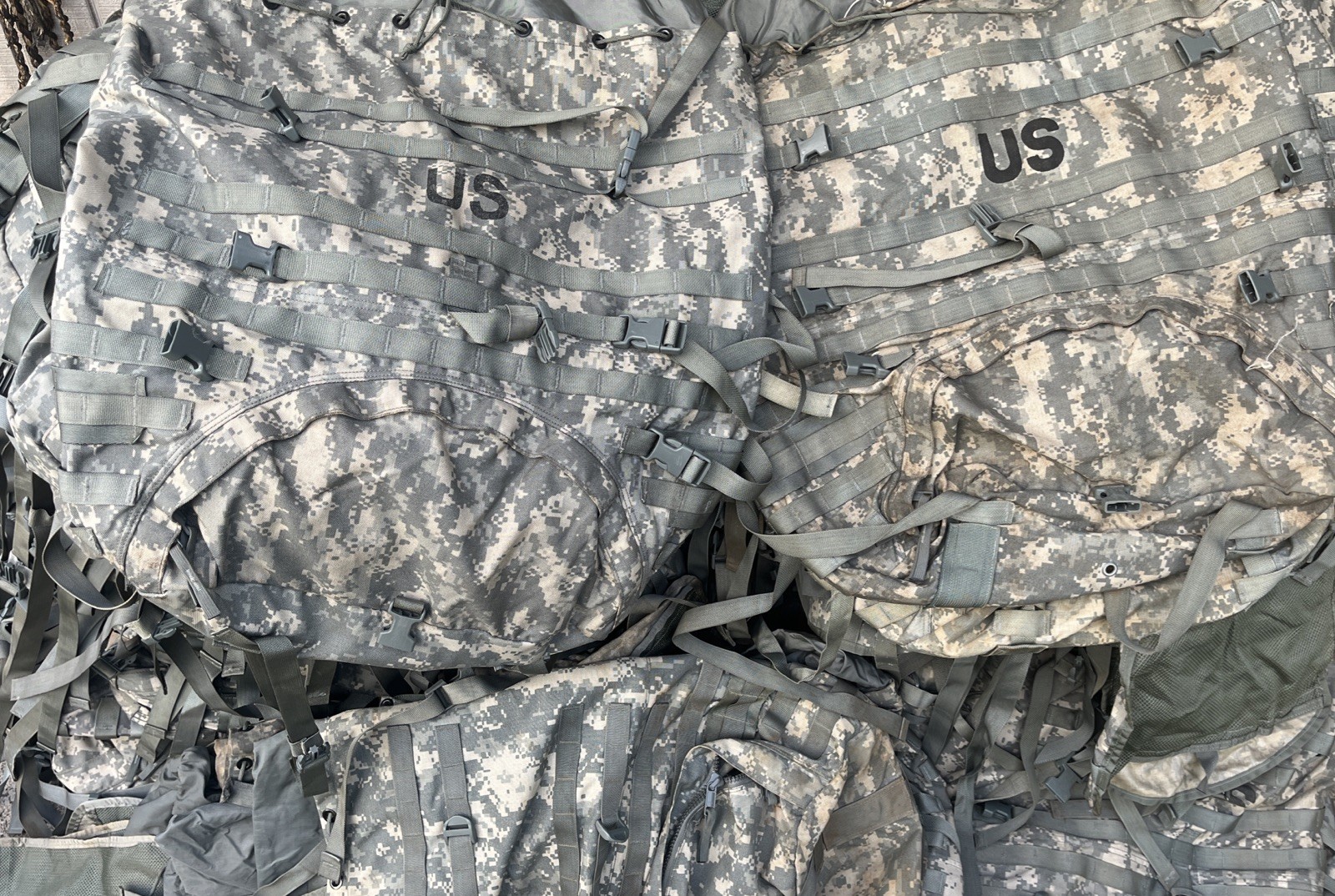 2 Pack Lightweight US Military Rucksack ONLY Large Field Pack MOLLE II Modular