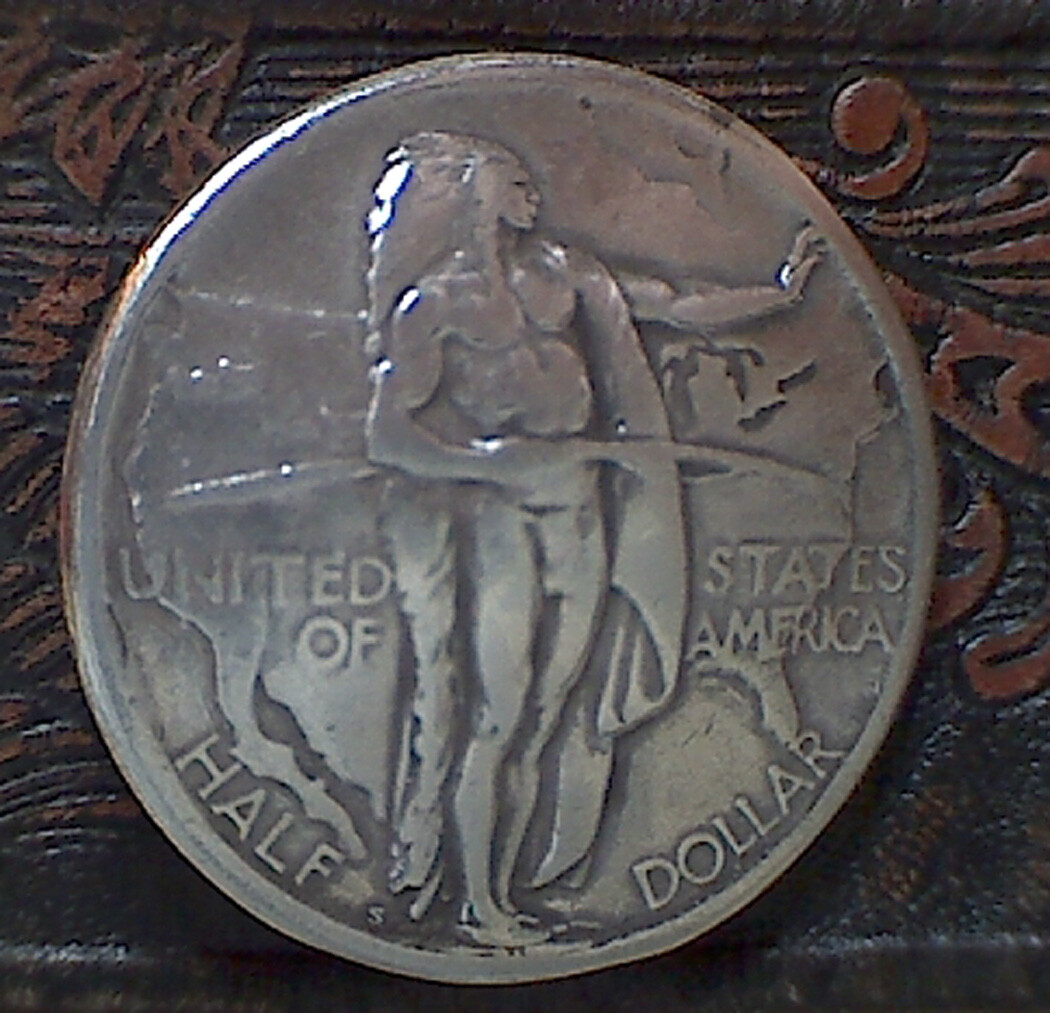 1926 OREGON TRAIL  CONCHO Half-Dollar Reproduction 1 1/4 in. [Am. Indian]