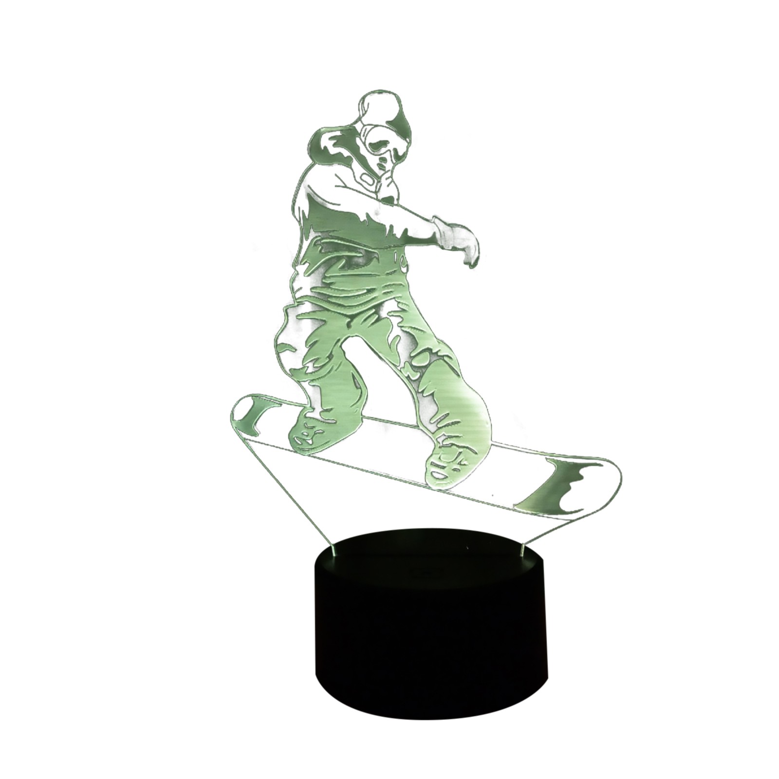 Colorful Night Ligh 3D Snowboarding LED Desk Lamp Touch Room Decor Gift Lamp