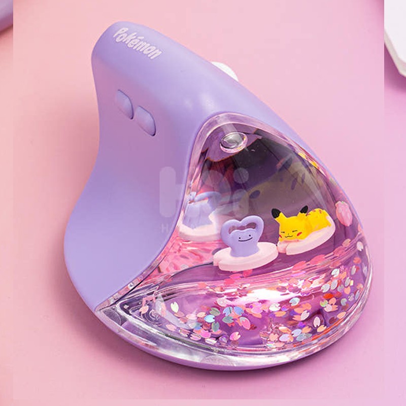 Pokemon Genuine Ditto Pikachu Bluetooth Vertical Mouse 2.4Ghz Wireless Mouse.