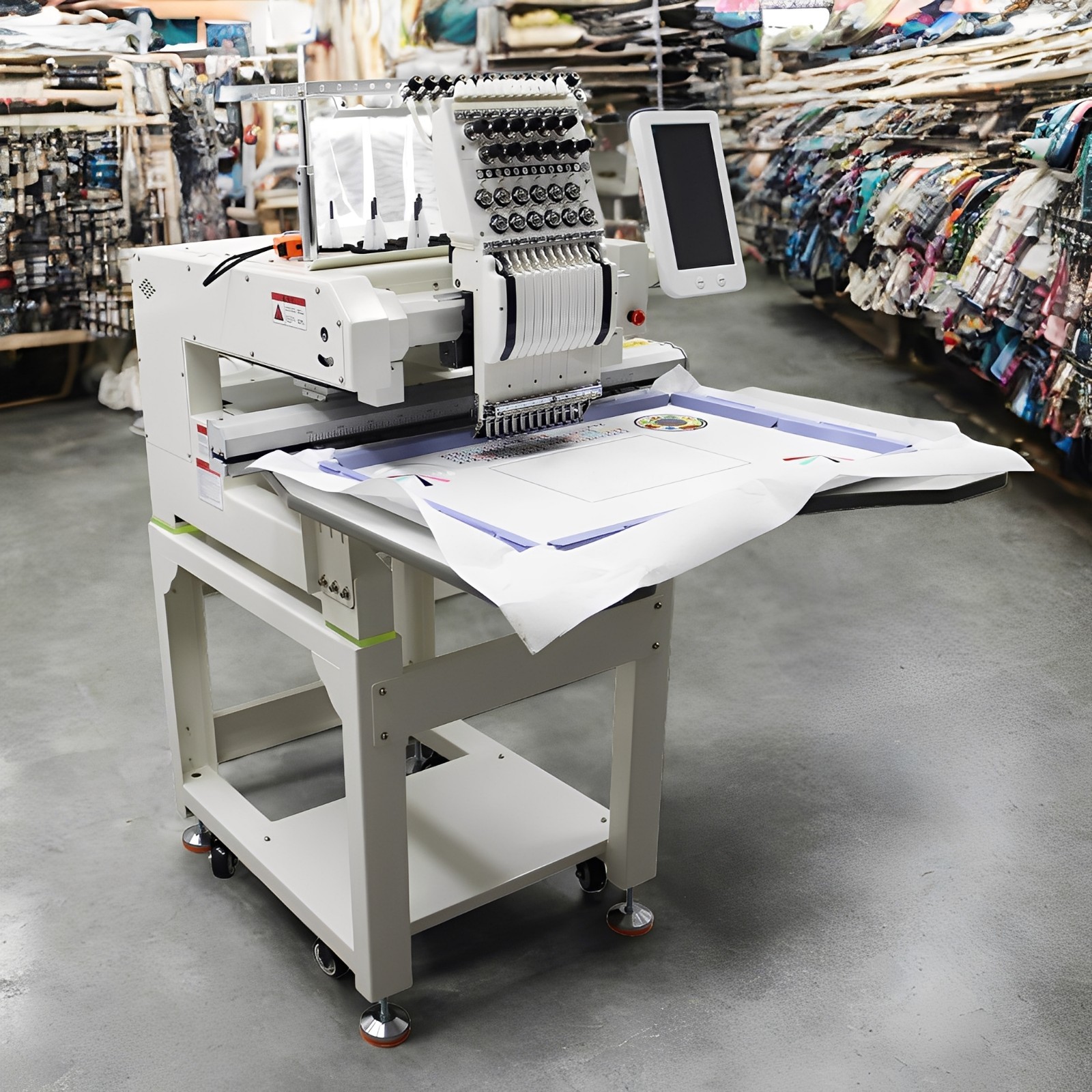 Single Head Commercial Embroidery Machine for Hat/Clothing DIY 12Needle 110-220V