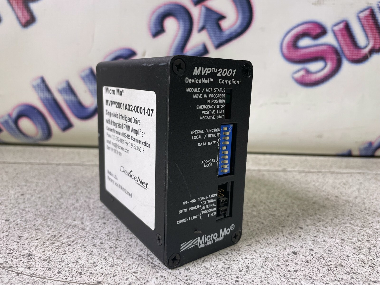 Micro Mo MVP 2001 Single Axis Intelligent Drive MVP 2001A02-0001-07
