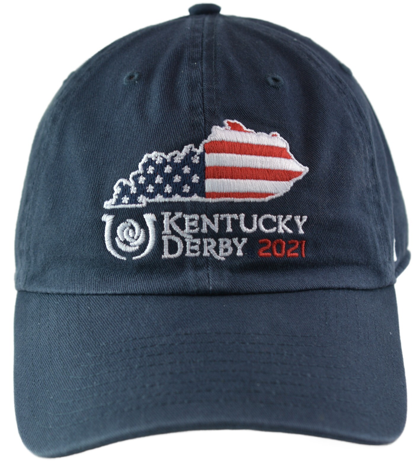 '47 Kentucky Derby Churchill Downs Statesman Flag Blue Clean Up Relaxed Fit Hat