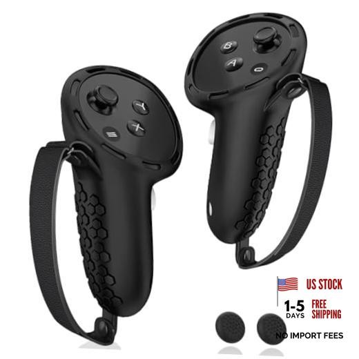 Black Controller Grip for Meta Quest 3S Oculus Quest 3 VR Accessories