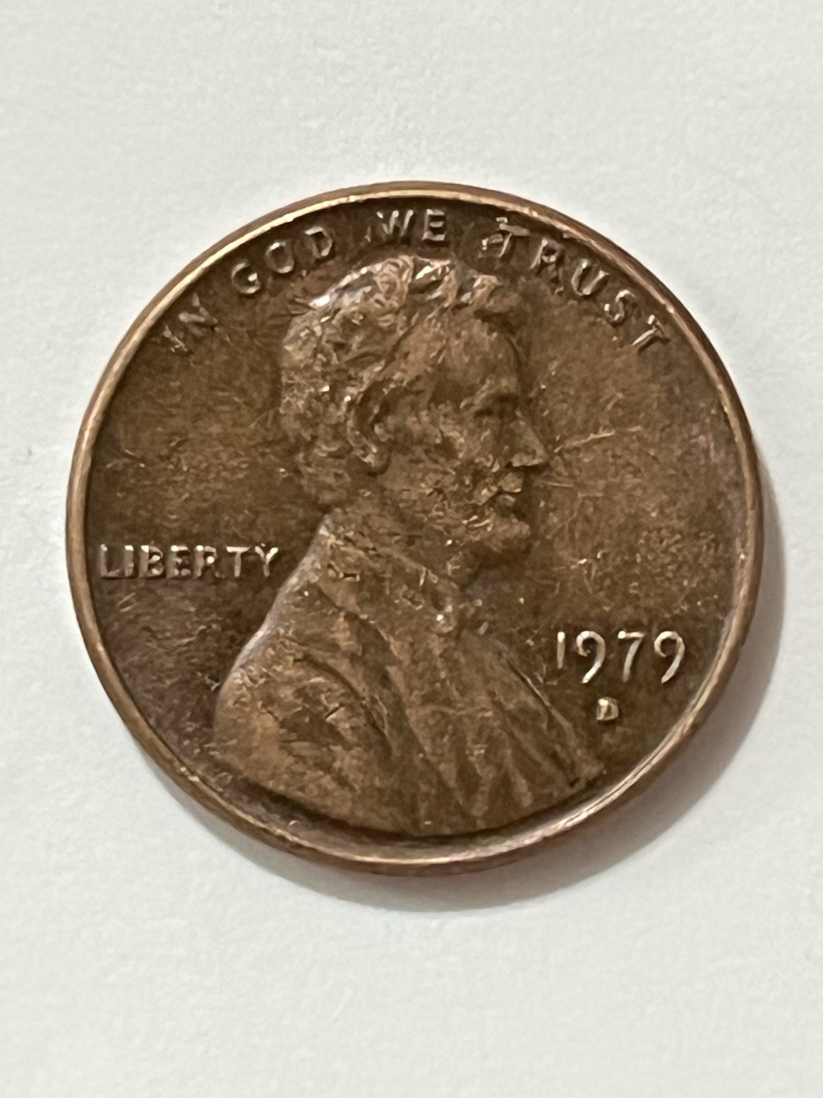 1979-D DDO DATE FILLED IN MINT MARK DENVER MINT LINCOLN MEMORIAL PENNY CENT