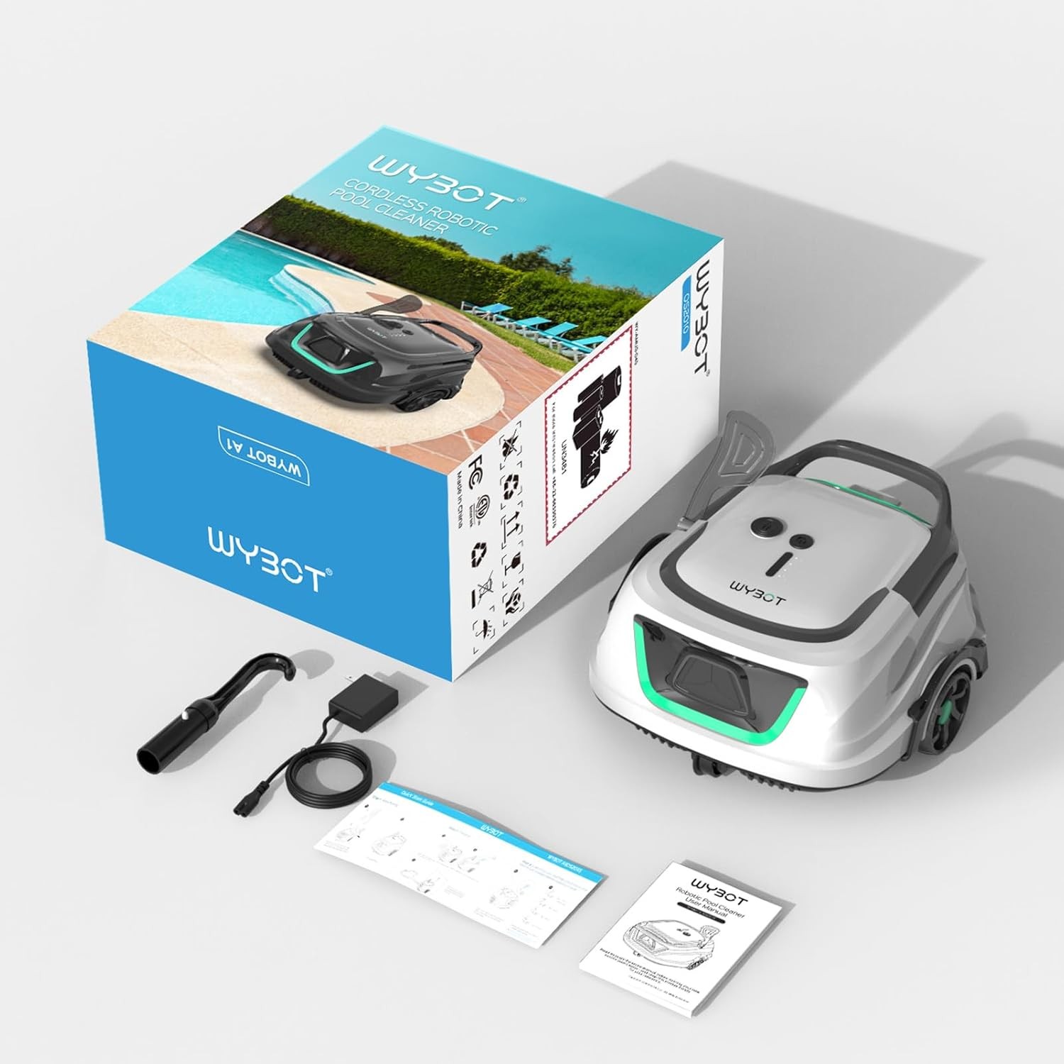 WYBOT A1 Cordless Robotic Pool Cleaner, Automatic Pool Vacuum Robot with 120Mins