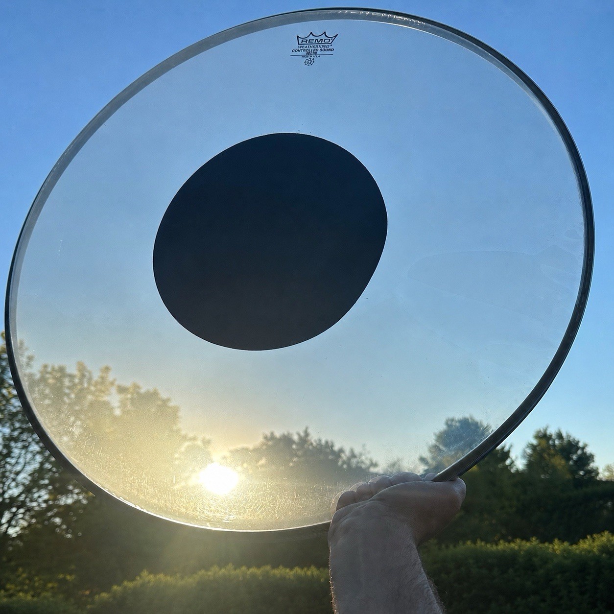 Remo Weather King Controlled Sound 24 Inch Clear Black Dot Bass Drum Head NOS