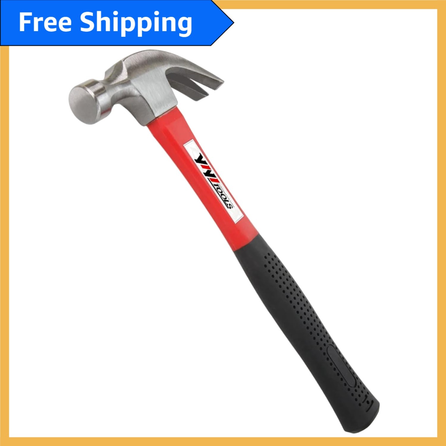 Professional Grade 16oz Claw Hammer – Lightweight Fiberglass Handle for Comfort