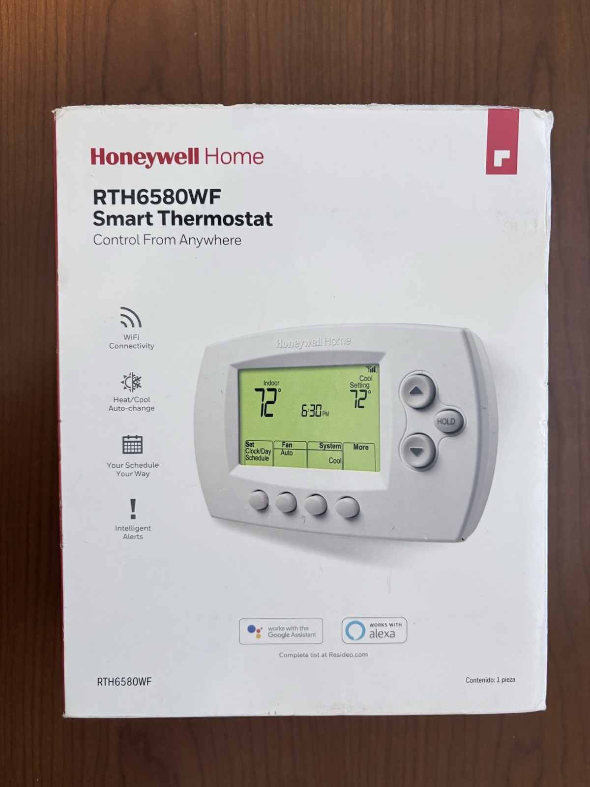 Honeywell Wi-Fi 7-Day Programmable Smart Thermostat RTH6580WF White