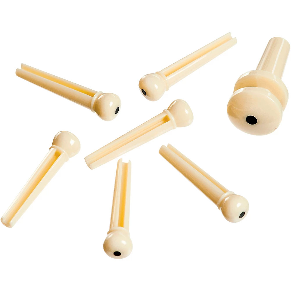 D'Addario Planet Waves ABS Bridge/End Pin Set Ivory and Black