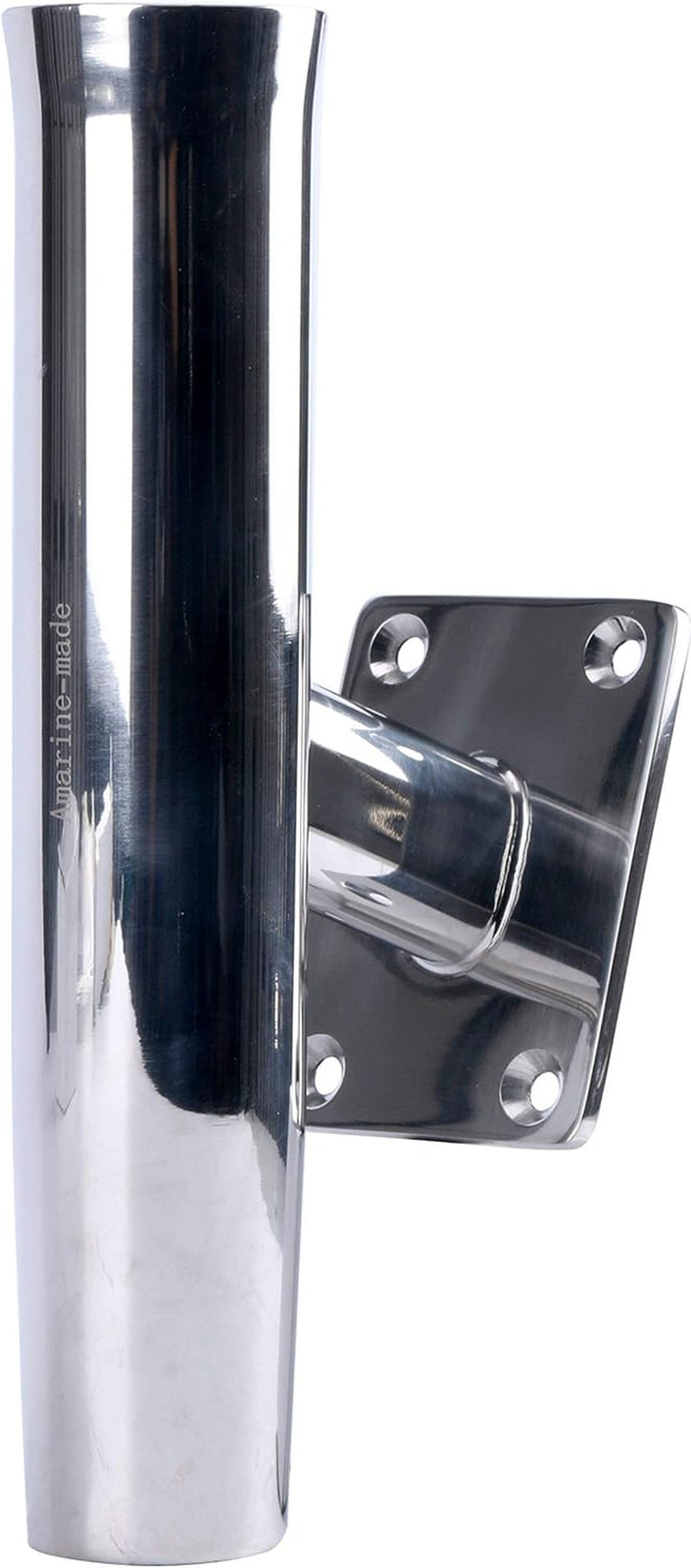 Stainless Steel Rod Holder, Tournament Style Single Rod Holder, Transom Mounted