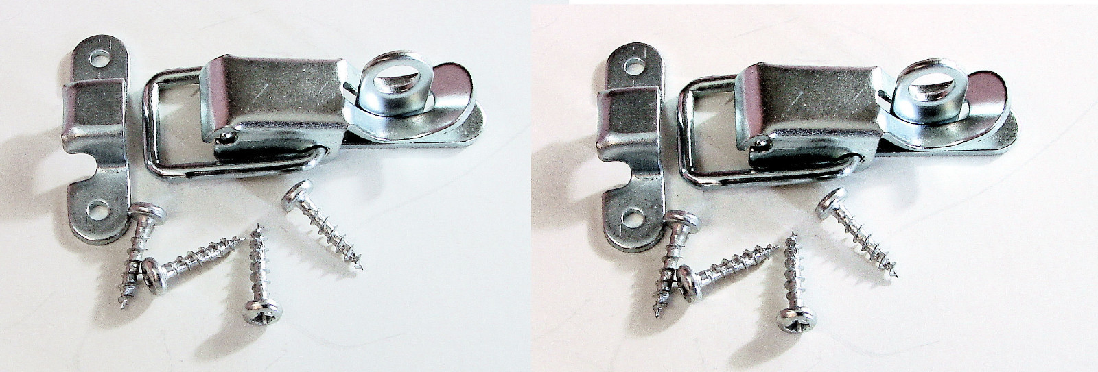 2 Pack Small Penn Elcom 0525 Padlockable Draw Latch w/Screws-Zinc Finish