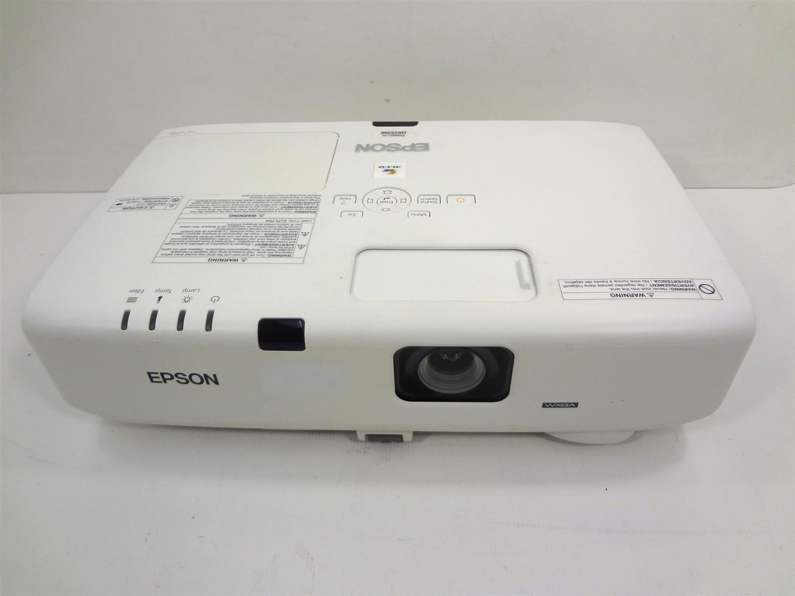 Epson PowerLite D6155W - WXGA 3LCD Projector - Lamp Runtime: 1770 Hrs