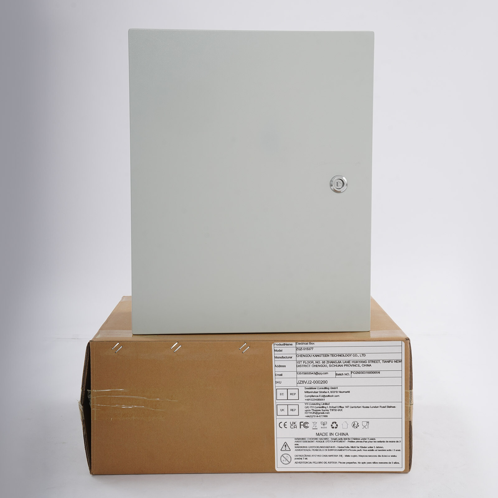 Lockable Outdoor Electrical Box Outdoor Electrical Box Waterproof Grey US Ship