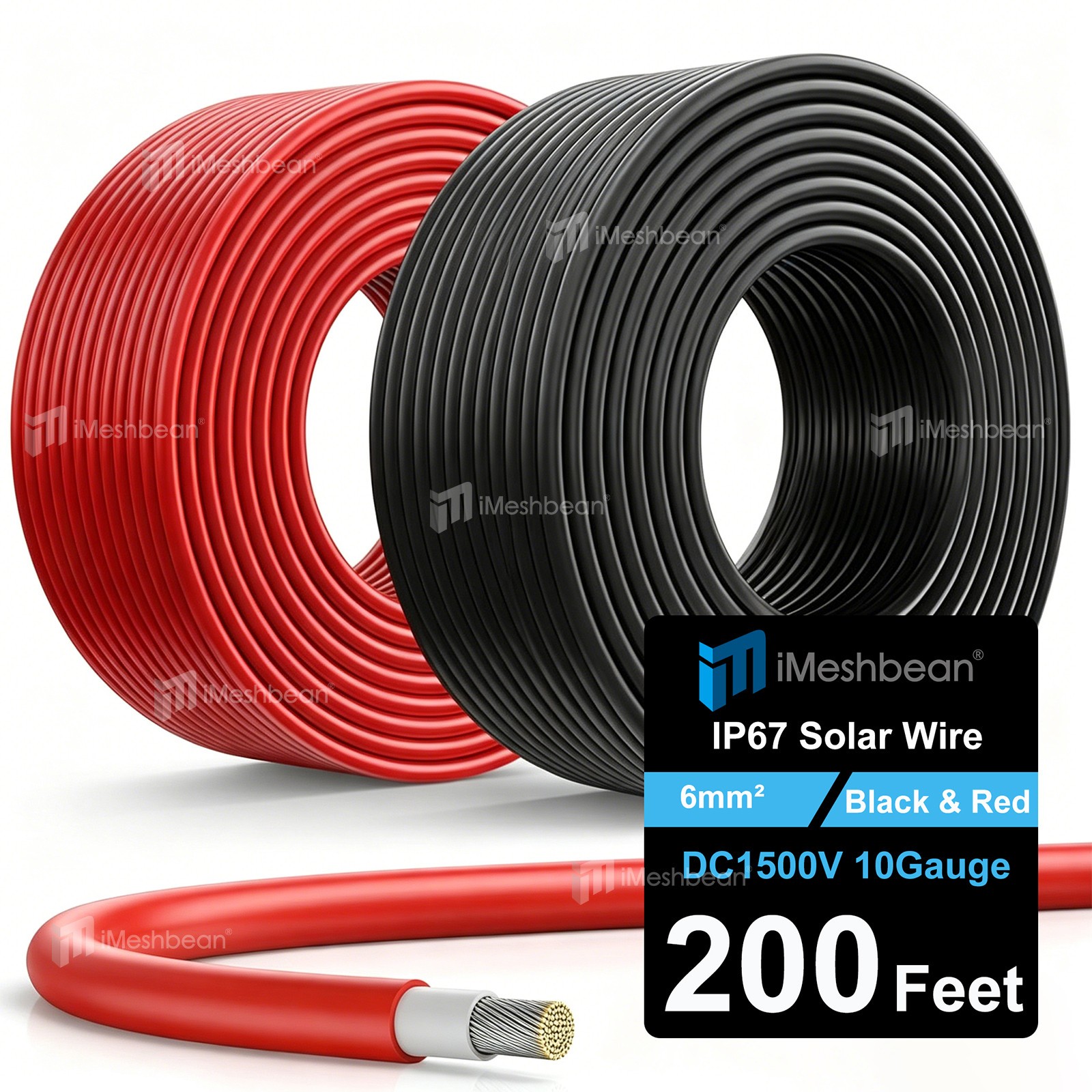 10AWG Solar Panel Extension Cable Tinned Copper Solar Cable PV Wire Connectors