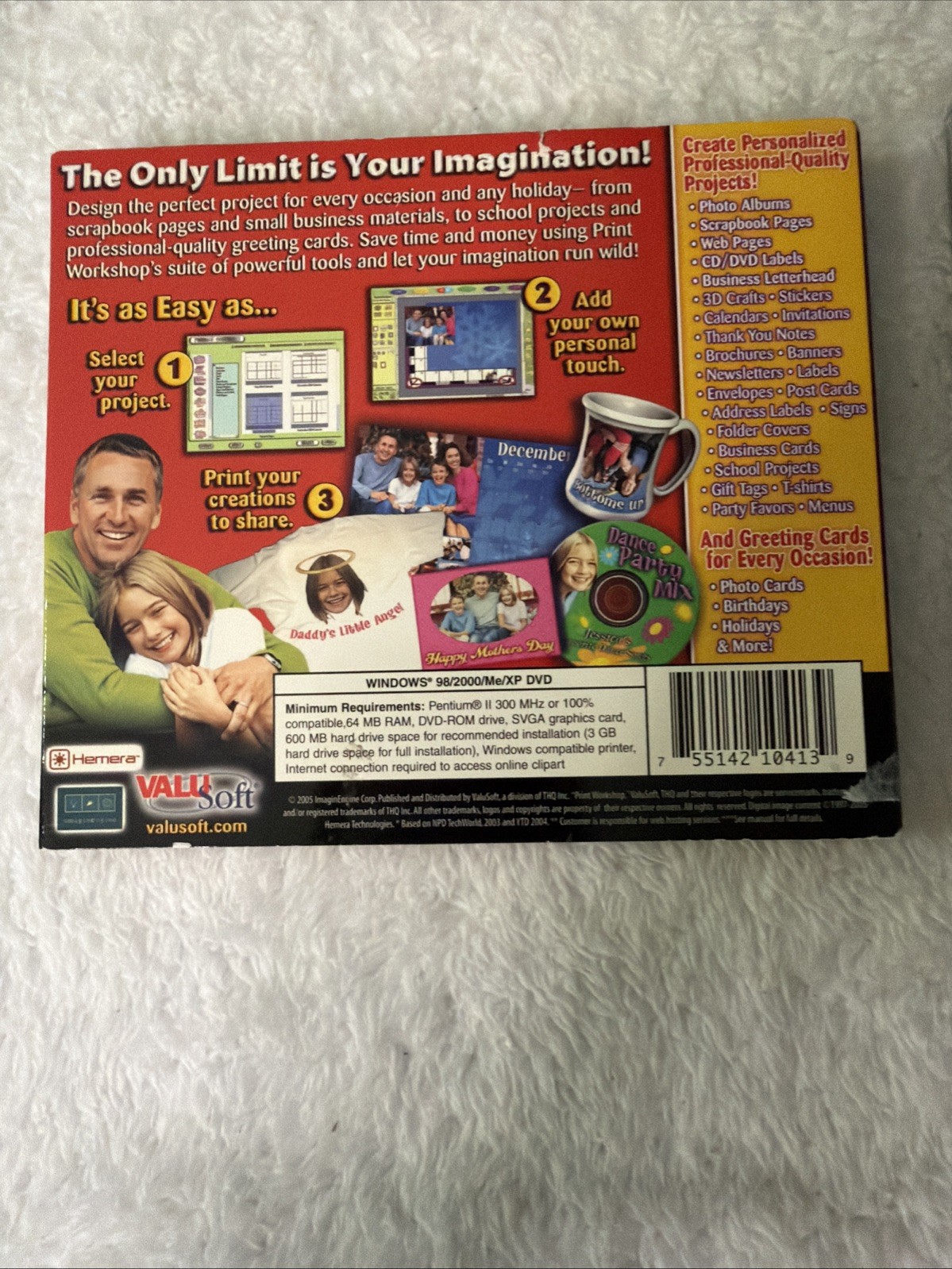 Print Workshop 2005 Limited Edition PC DVD-ROM ValuSoft Hemera Windows 98/2000XP