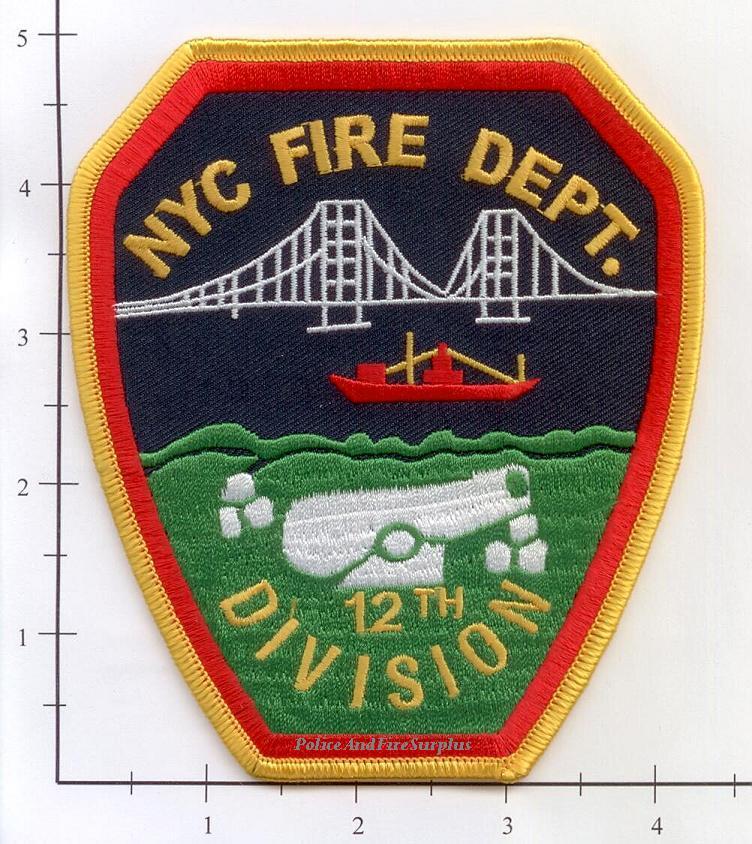 New York City NY Fire Dept Division 12 Patch  Disbanded