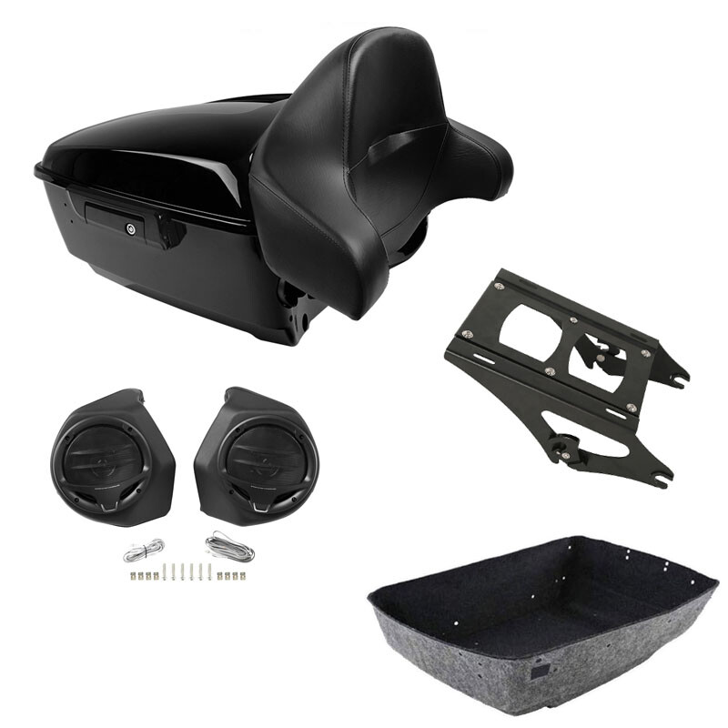 King Trunk Mount Speakers Backrest Fit For Harley Touring Touring 2014-Up