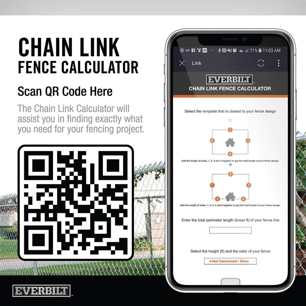 46 In. Galvanized Steel Tension Bar Chain Link Fence