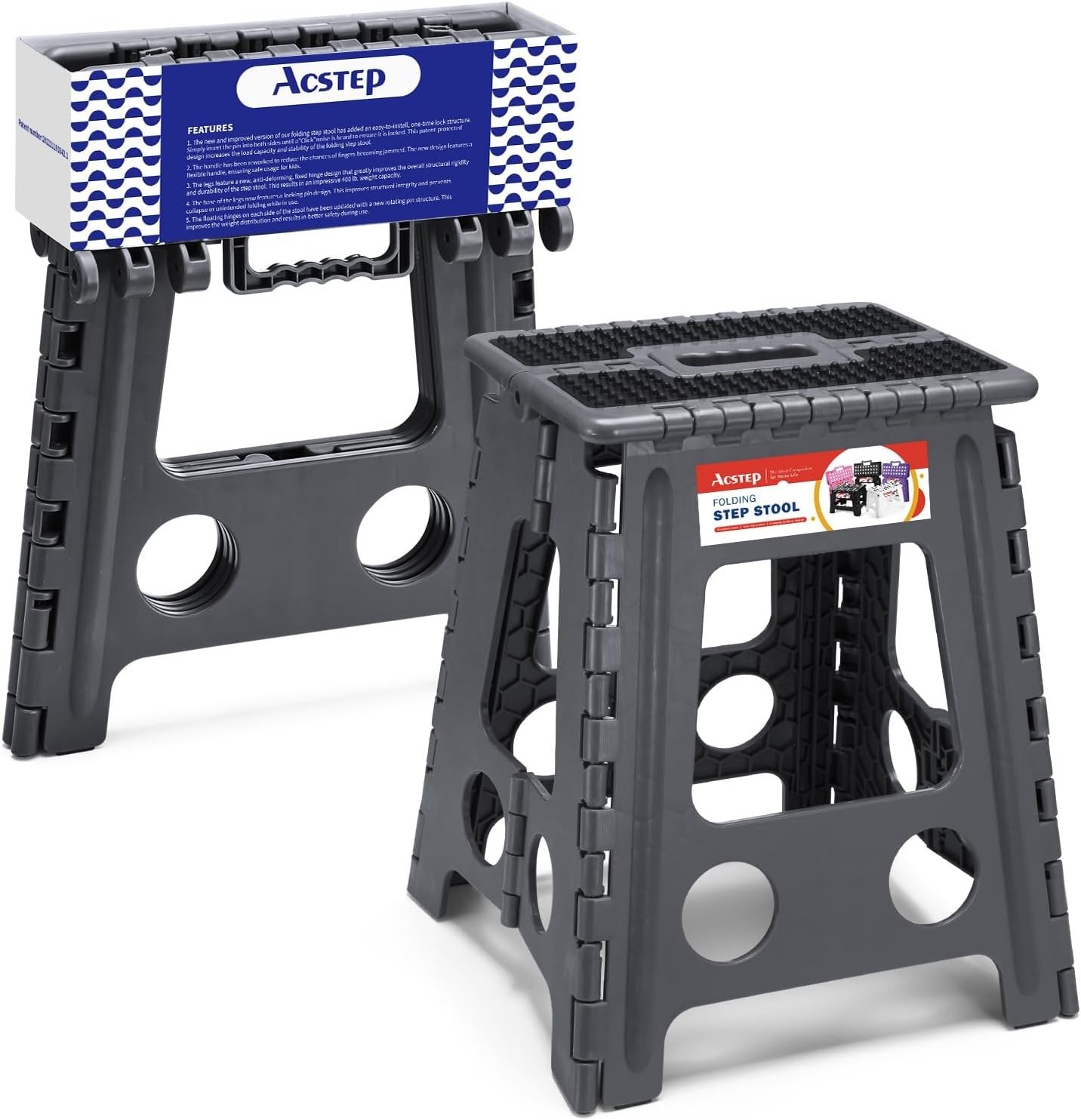 7.5 Inch Folding Step Stool Foldable Stool Height Kids Step Stool 176 lb