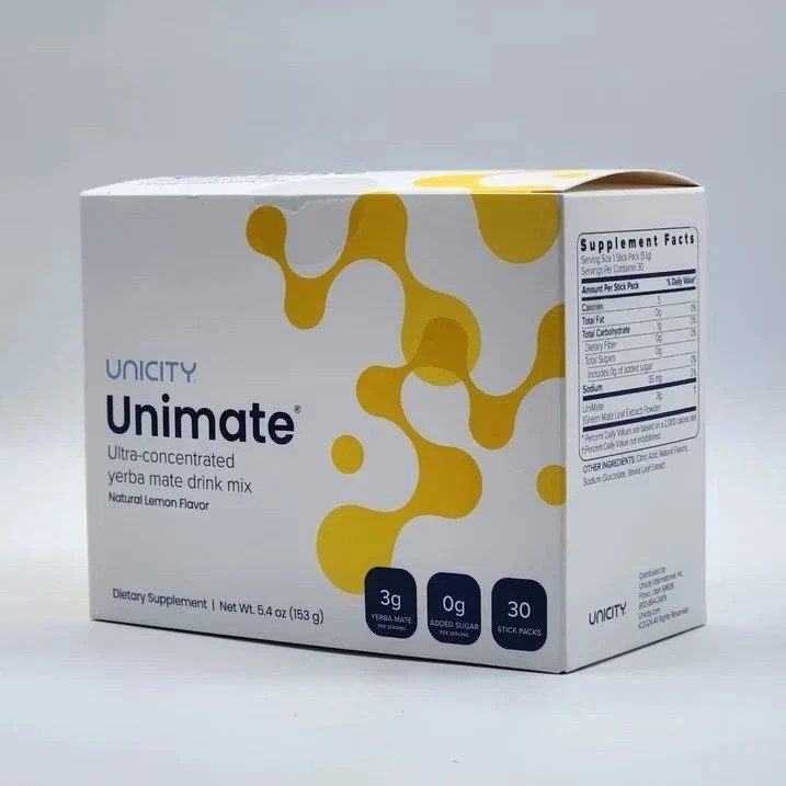 Unicity Unimate Lemon Flavor Packs - 30 Count,,..