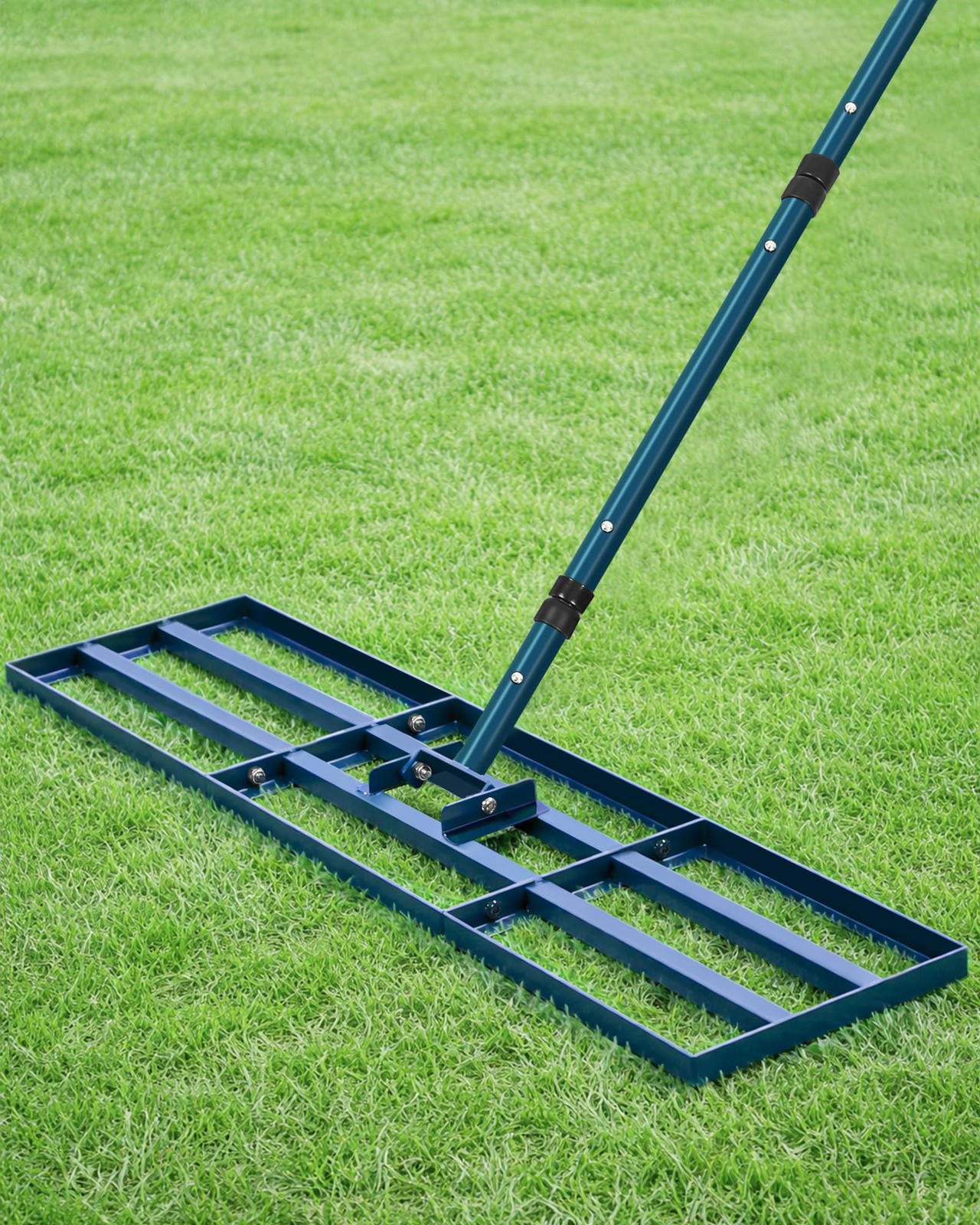New Lawn Leveling Rake, 45x10 Inch Yard Rake for Soil with 78'' Adjustable Steel