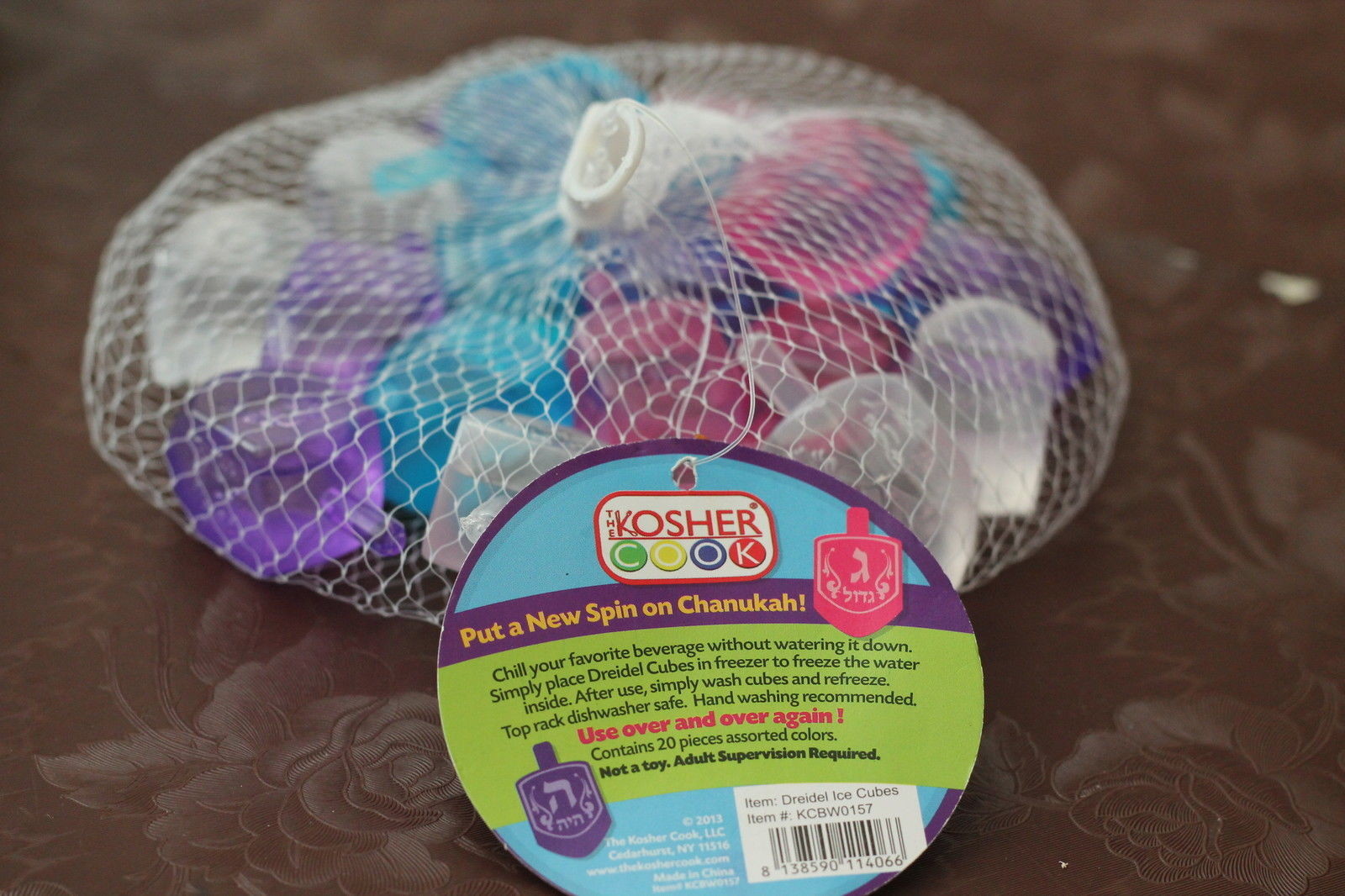 the kosher cook 20 dreidel reusable ice cubes