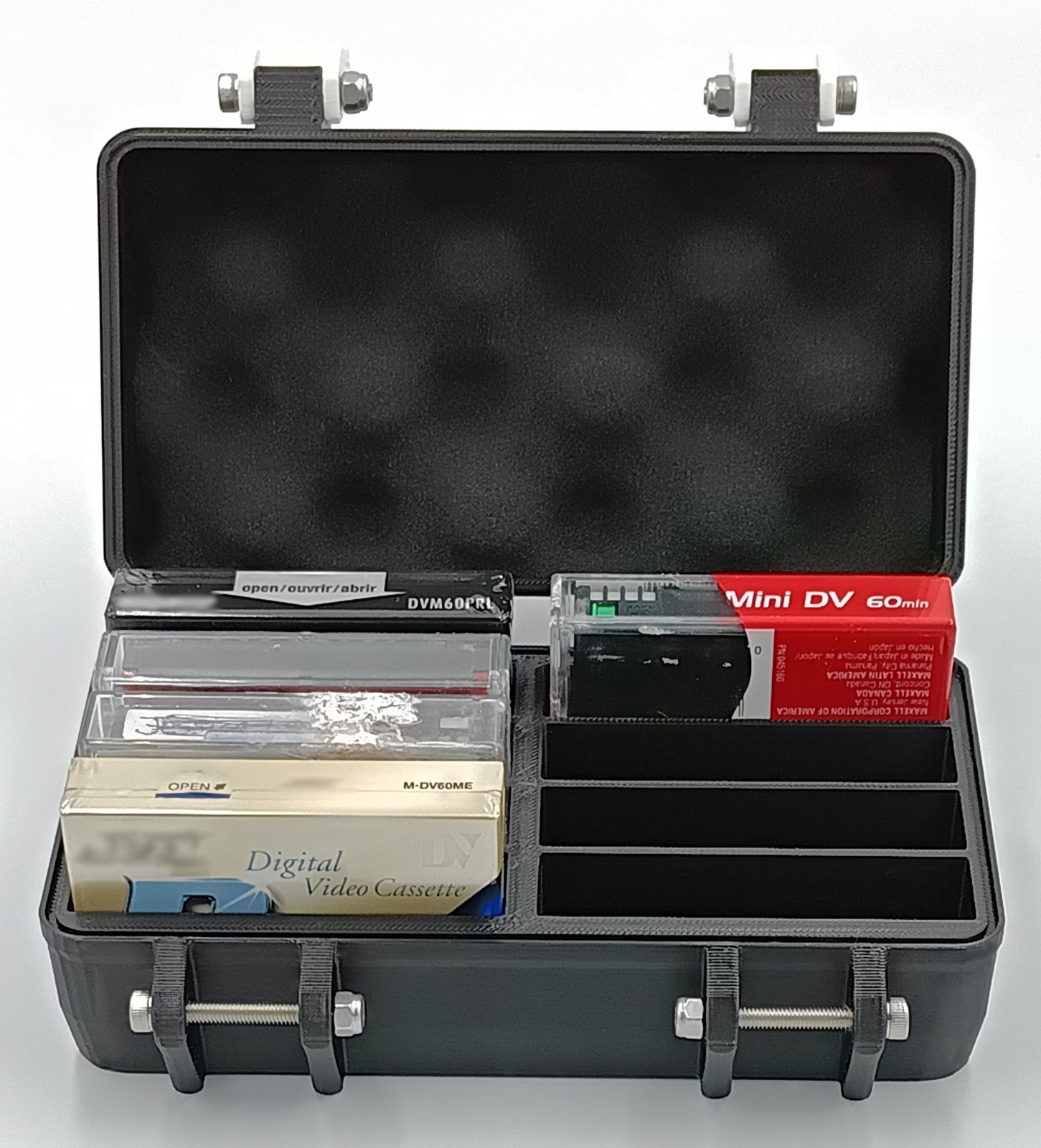 Rugged Protective Carrying Case for Mini DV Cassettes - Holds 12 Tapes