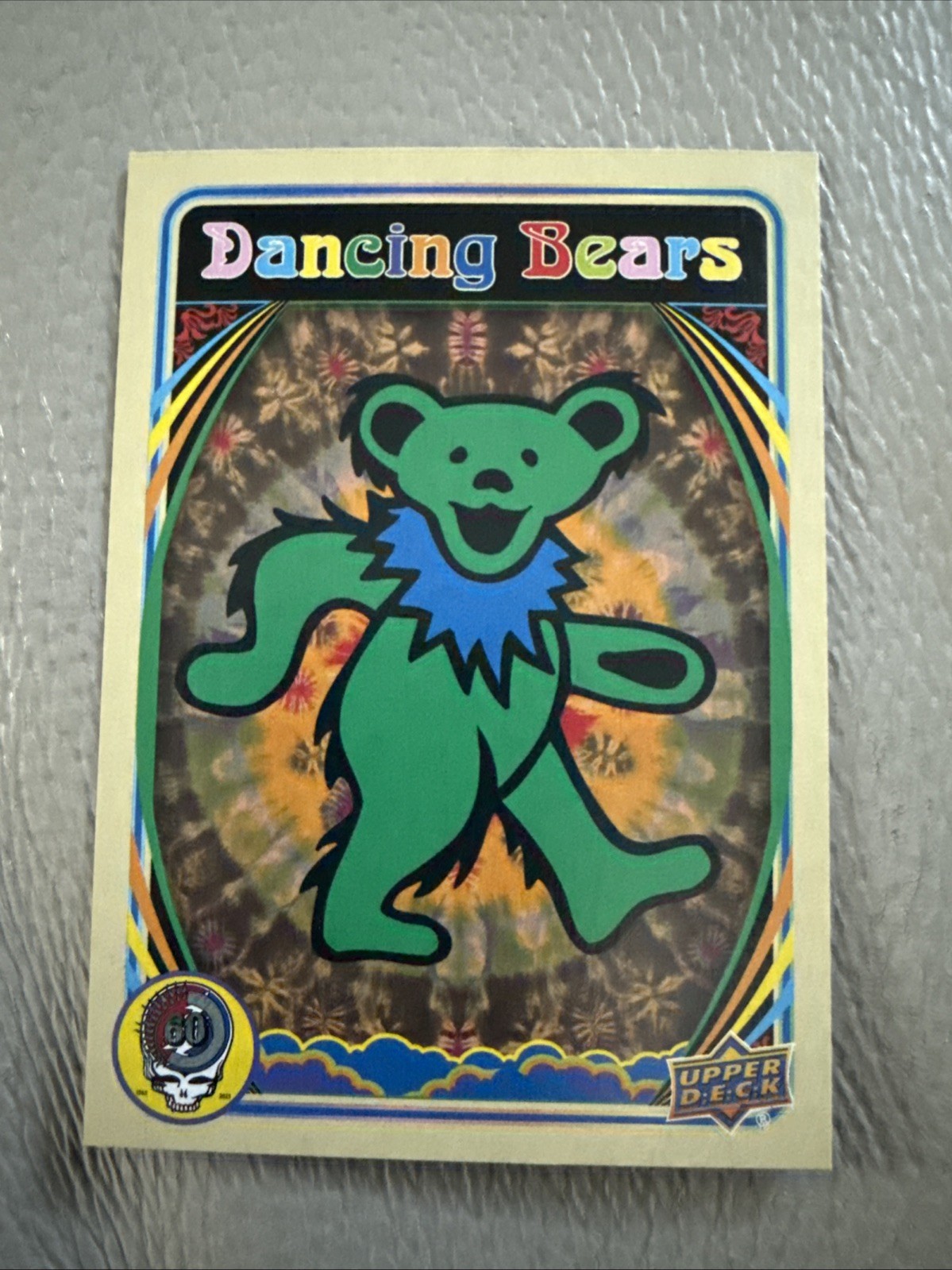 2025 Upper Deck Grateful Dead 60 Years Dancing Bears #3 Green 1973 Deadhead Card