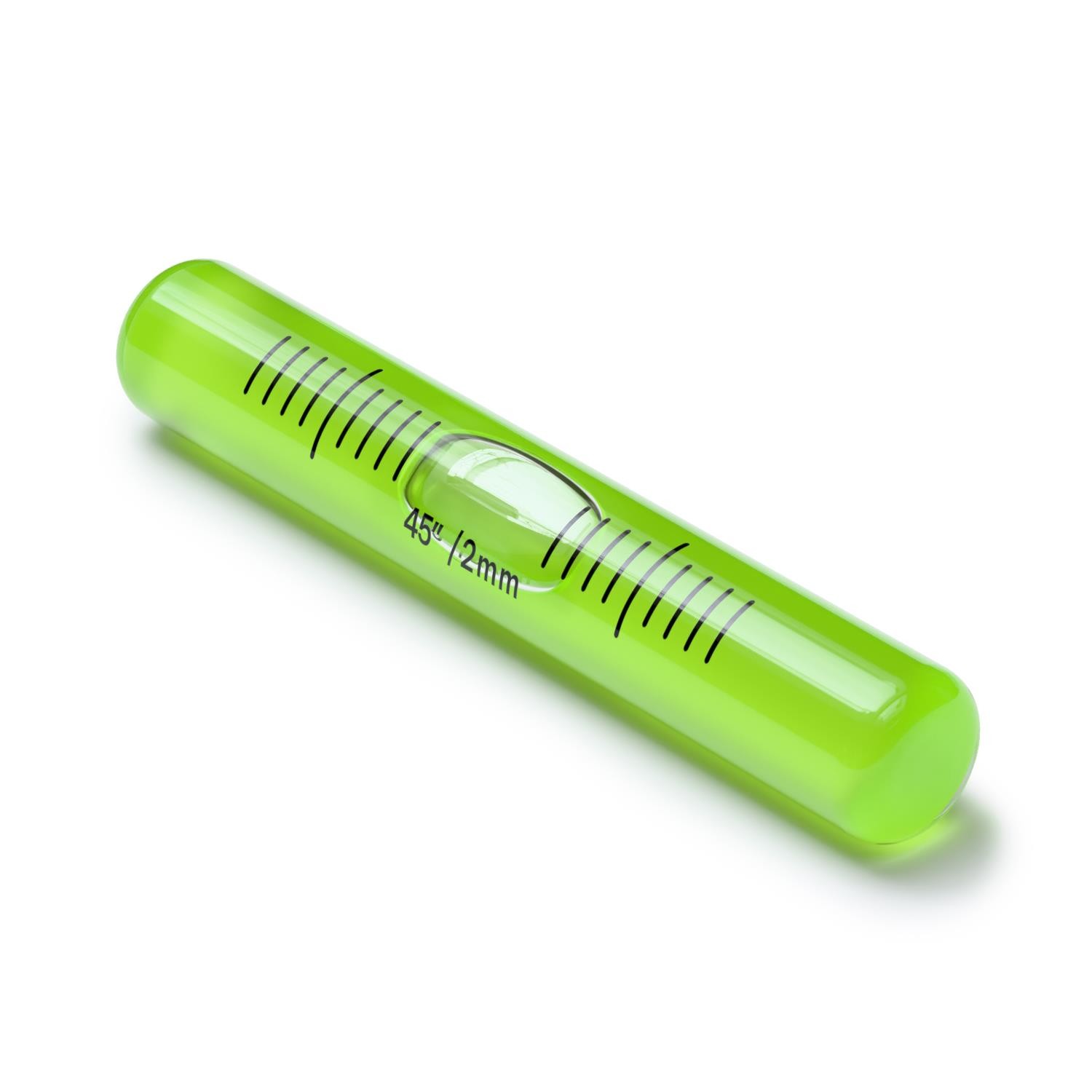 Glass Vial Spirit Bubble Level No Nib Green 70mm x 11mm (2 3/4x 7/16 in)