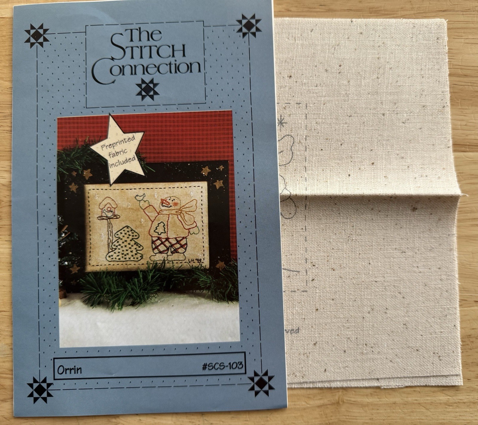 The Stitch Connection 4”x6” ORRIN Embroidery Pattern & Pre Printed Cloth
