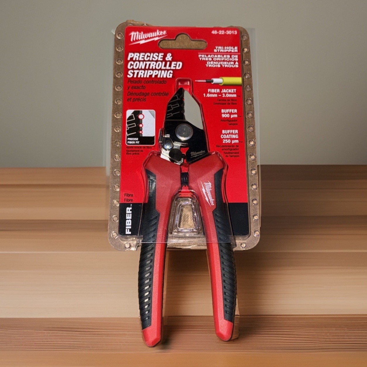 Milwaukee 48-22-3013 Tri-Hole Fiber Optic Stripper- New- Free Shipping