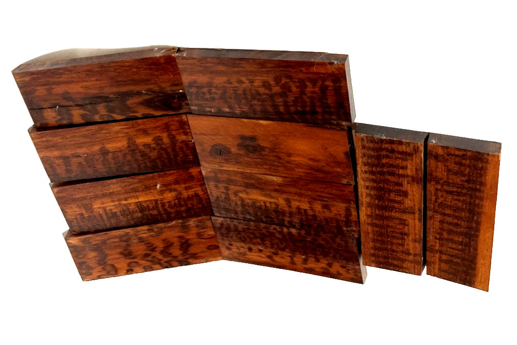 5 Sets Cracked Snakewood Knife Scales 3.5x1.5x3/8 Pocket Knife Making Projects