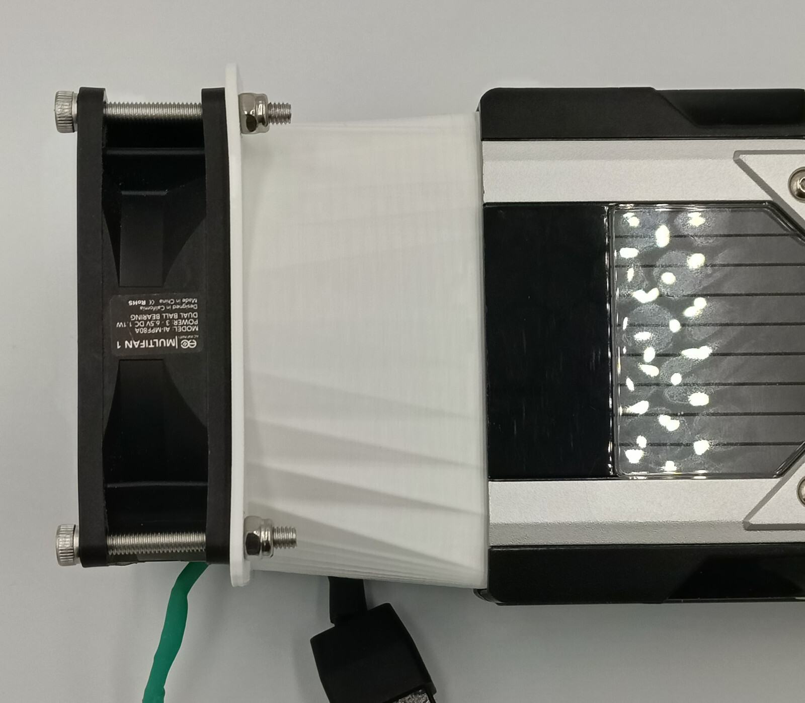 Nvidia Tesla P40 P100 V100 K80 M40 Blower Fan Adapter Kit - Fits 80 mm Fan