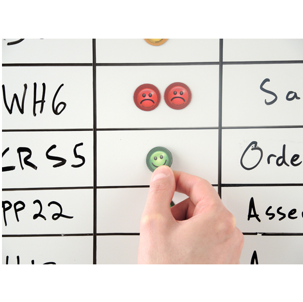 StoreSMART 1" Mood Magnets for Status Visualization - 75Pk - FACE1-VP-75