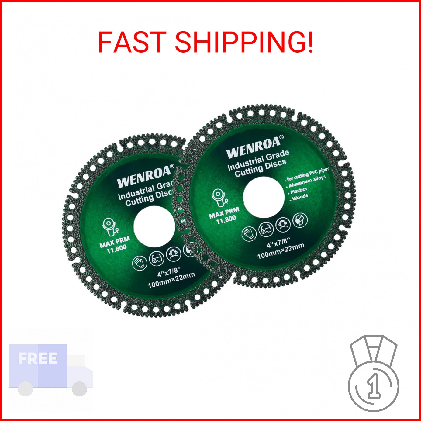 2 Pack 4" Indestructible Disc for Grinder, Angle Grinder Cutting Disc Fits 7/8"