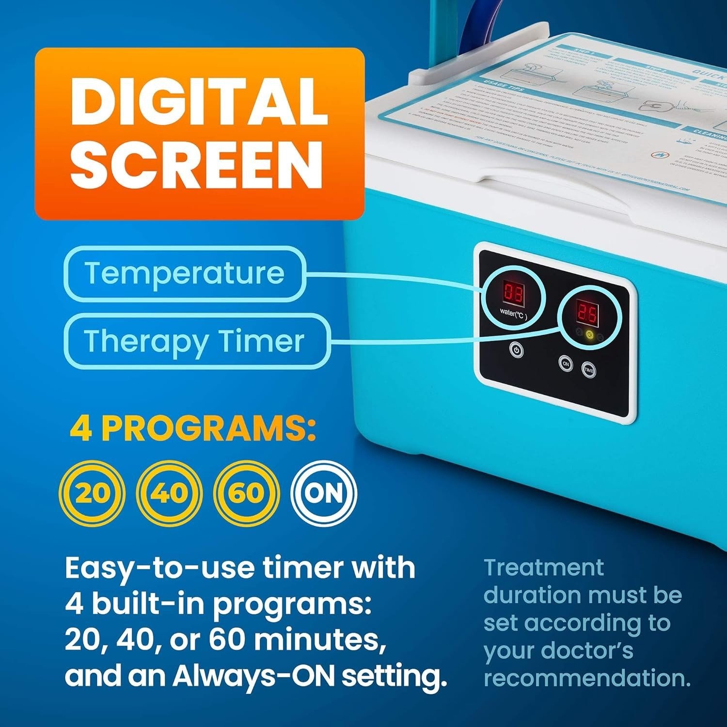 PhysioNatural Cold Therapy System Shoulder 9 Quart Ice Water Circulation Unit