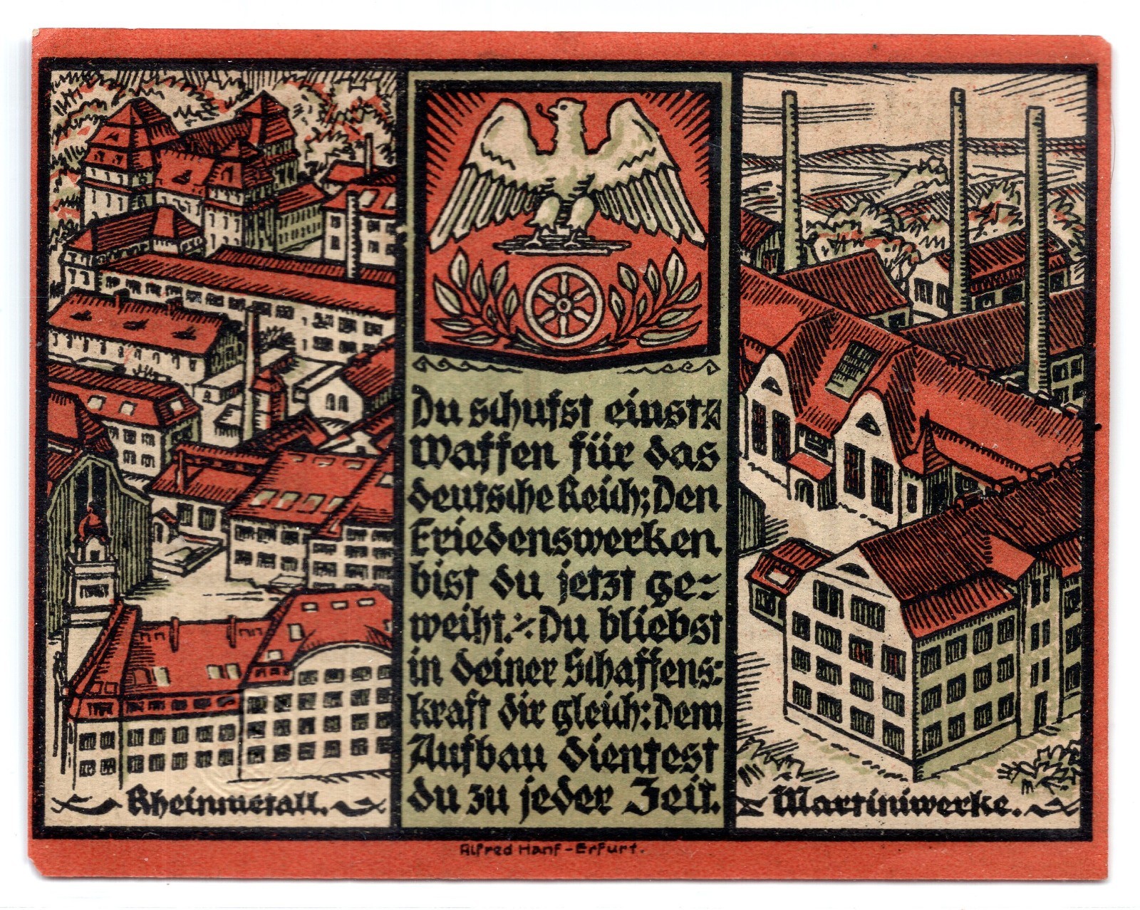 1921 Germany Sommerba Notgeld 1 Mark Note (3336)