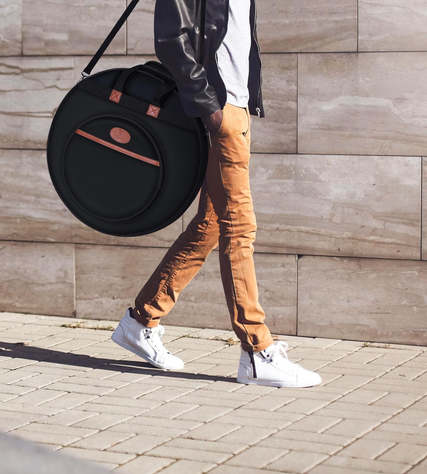 22" Cymbal Bag with Dividers, 10-Pack Cymbal Case 10mm Padded Cymbal Gig Bag ...