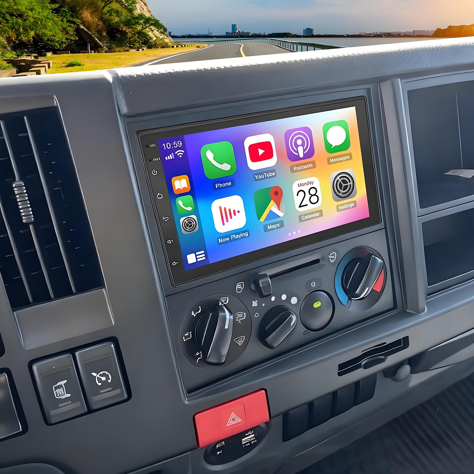 4+64G Car Stereo Radio Apple CarPlay For 2009-2020 Isuzu NNR/NPR/NPS/NQR Truck