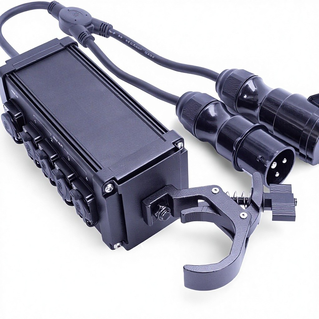 4-Way DMX/RDM Splitter IP67 Waterproof 4100K Neutral White LED Signal Booster