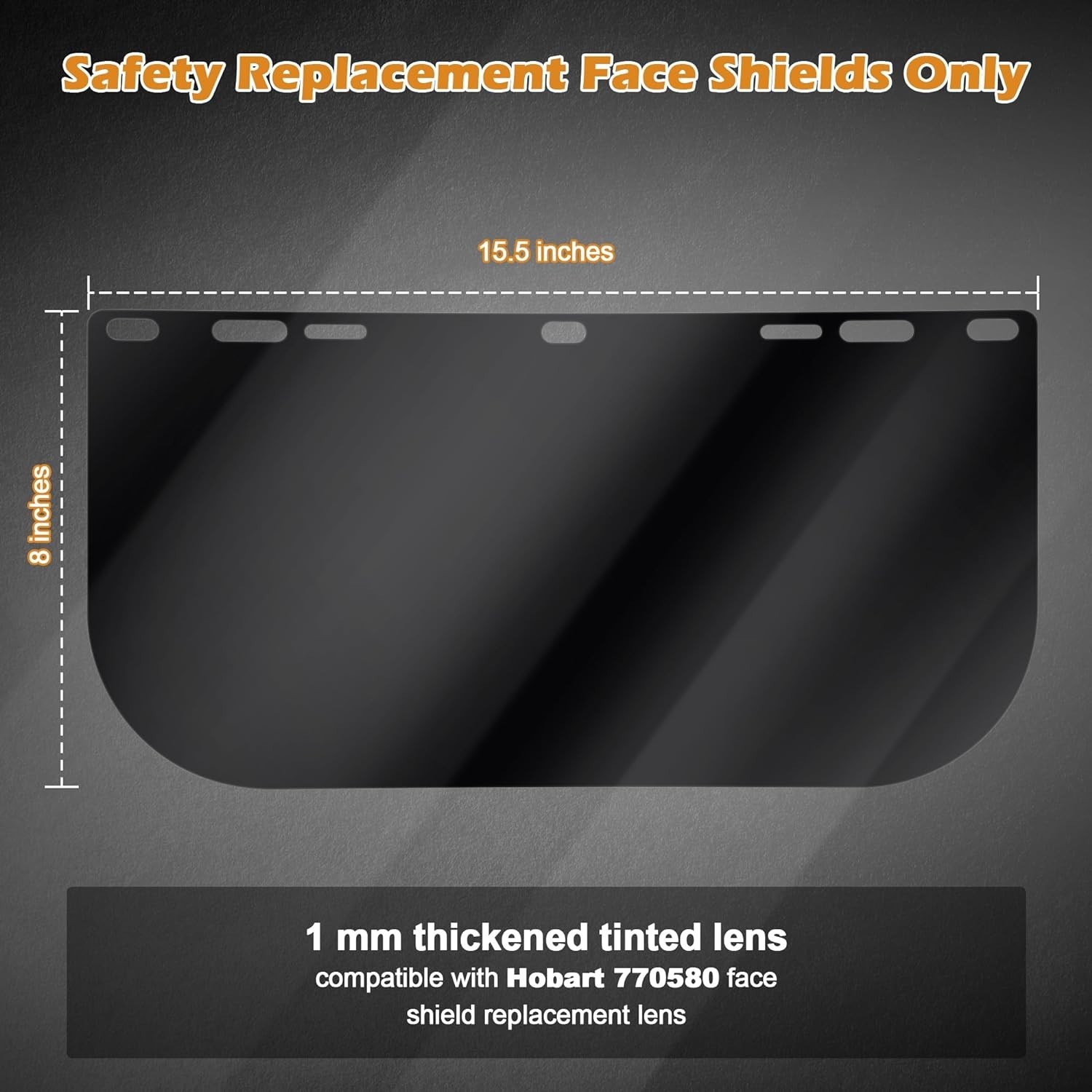 Protective Safety Visor Lens - Welding Grinder Replacement